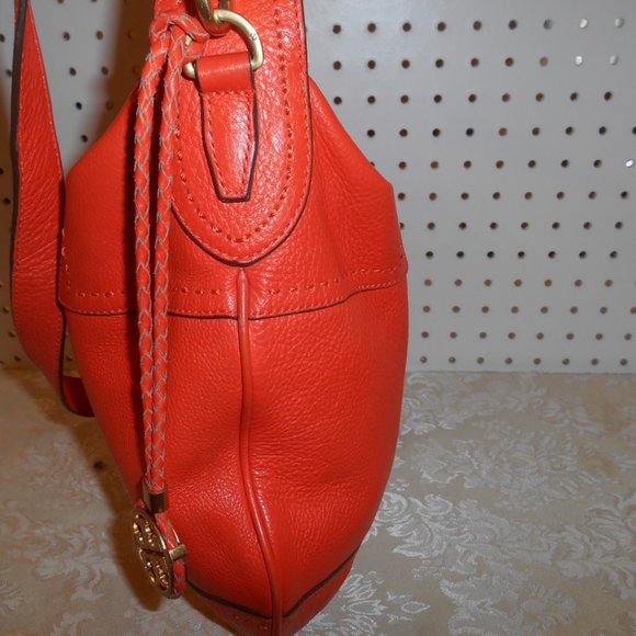 TORY BURCH AMALIE LGE ORA LEATHER CROSSBDY HANDBAG - Picture 2 of 7